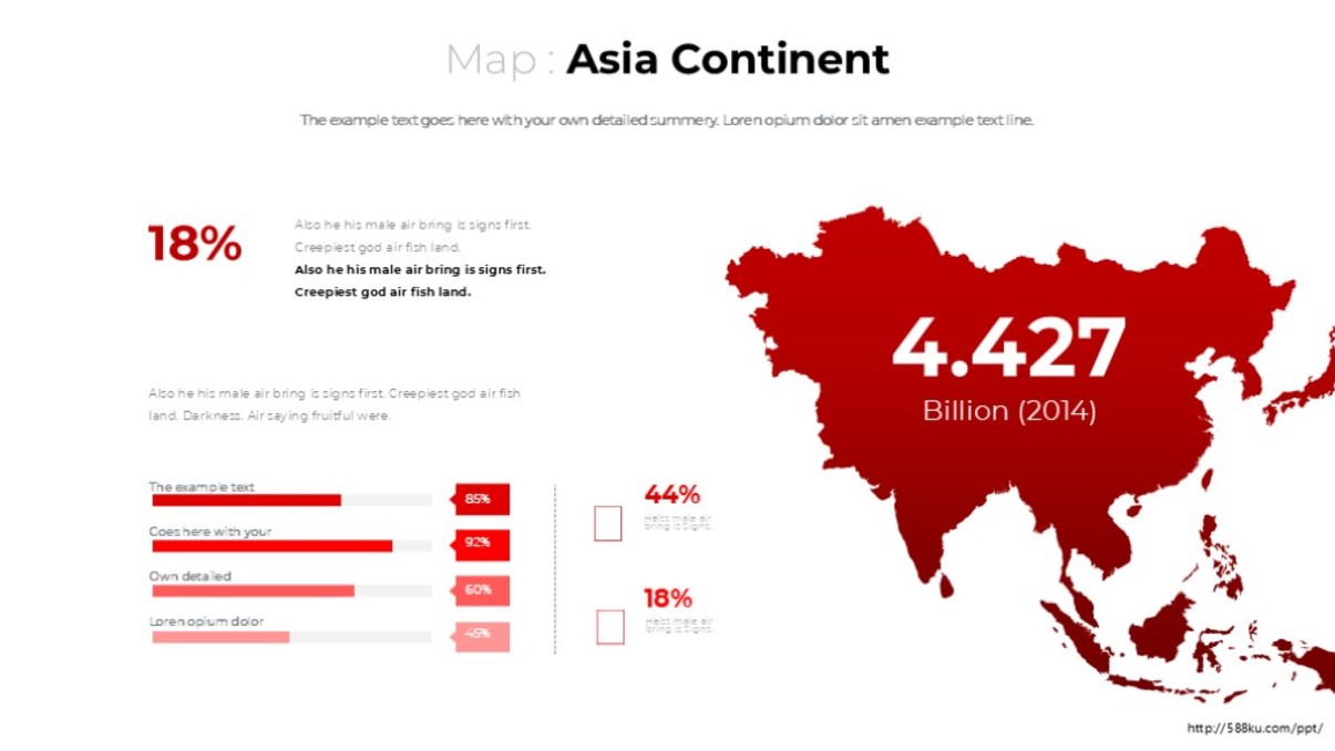 红色世界地图图表